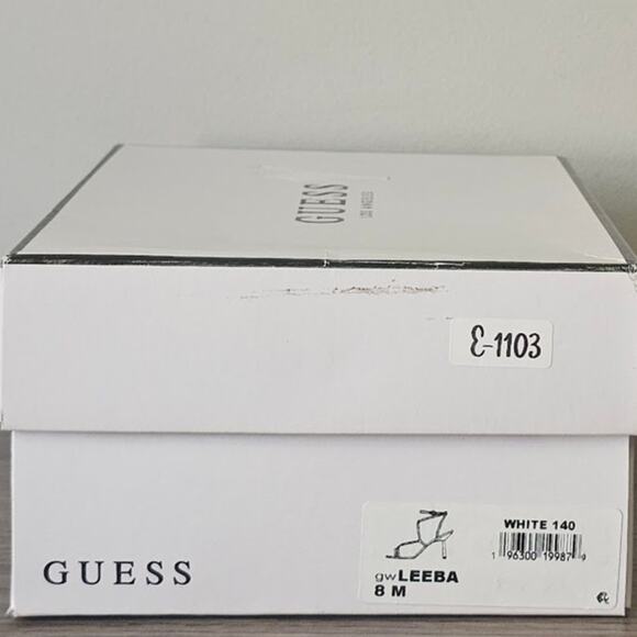 Guess Women's Leeba Strappy Dress Sandals Size 8 White NEW - Picture 8 of 8